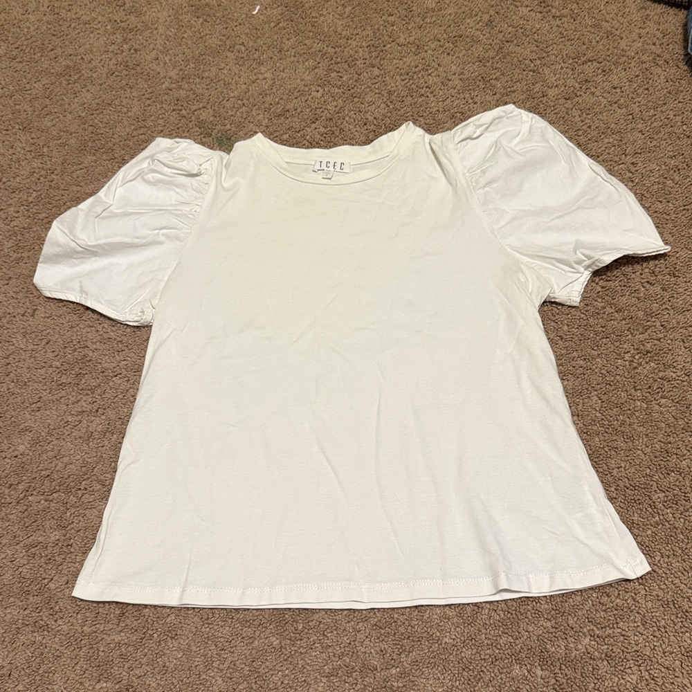 TCEC Cream Round Neck Top